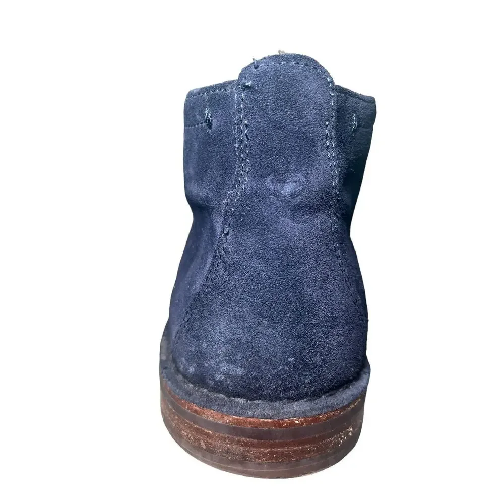 H. S. TRASK CHUKKA BOOT MEN'S SIZE 10M SUEDE LEATHER NAVY BLUE SHOES BOOTS